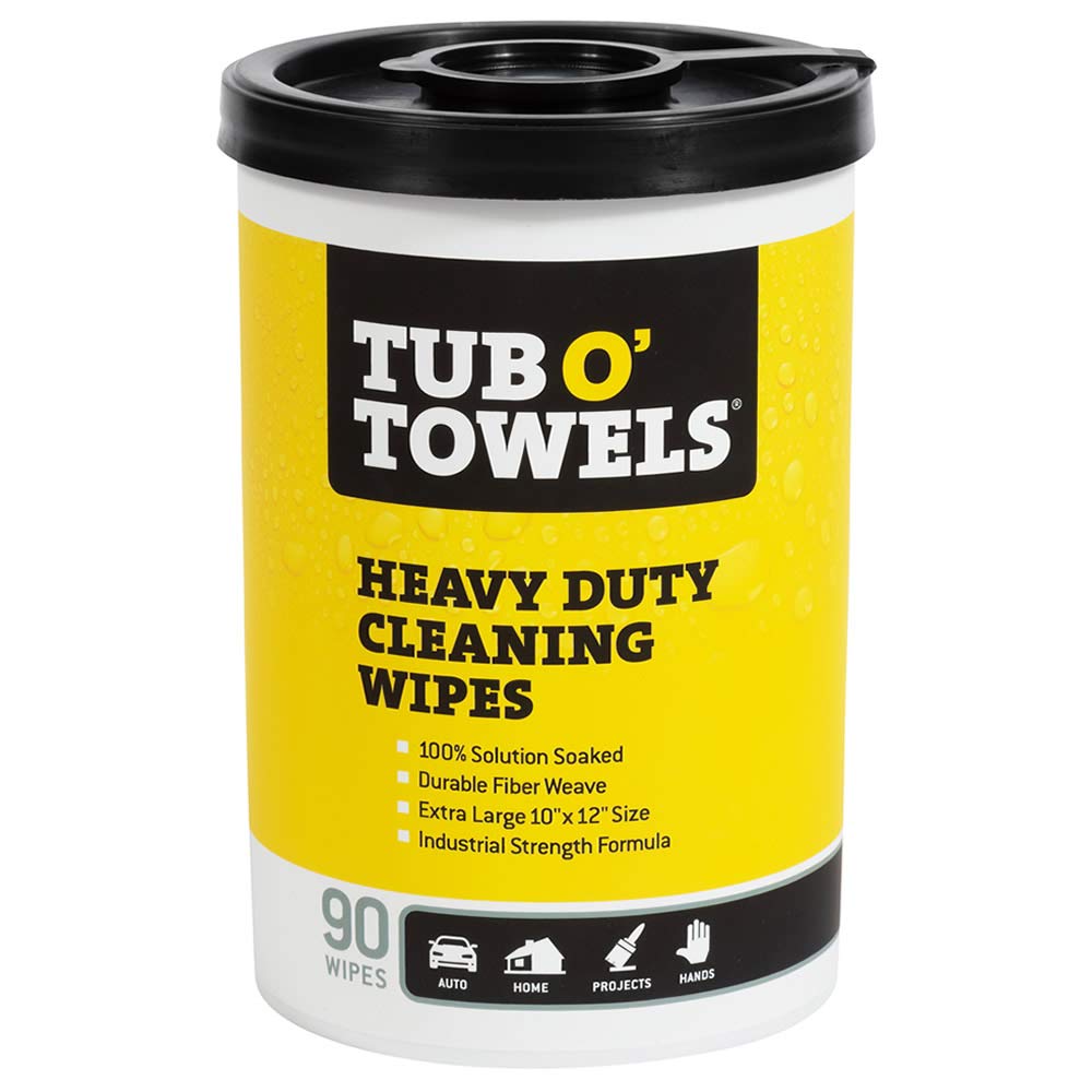 Tub O' Towels Heavy Duty Fiber Weave Cleaning Wipes 12 in. W X 10 in. L 90 pk