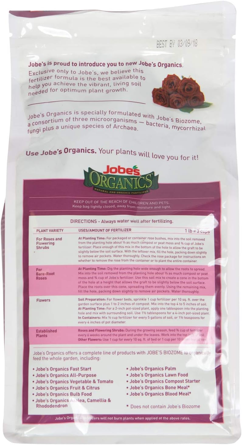 Jobe's Biozome Organic Granules Rose Plant Food 4 lb