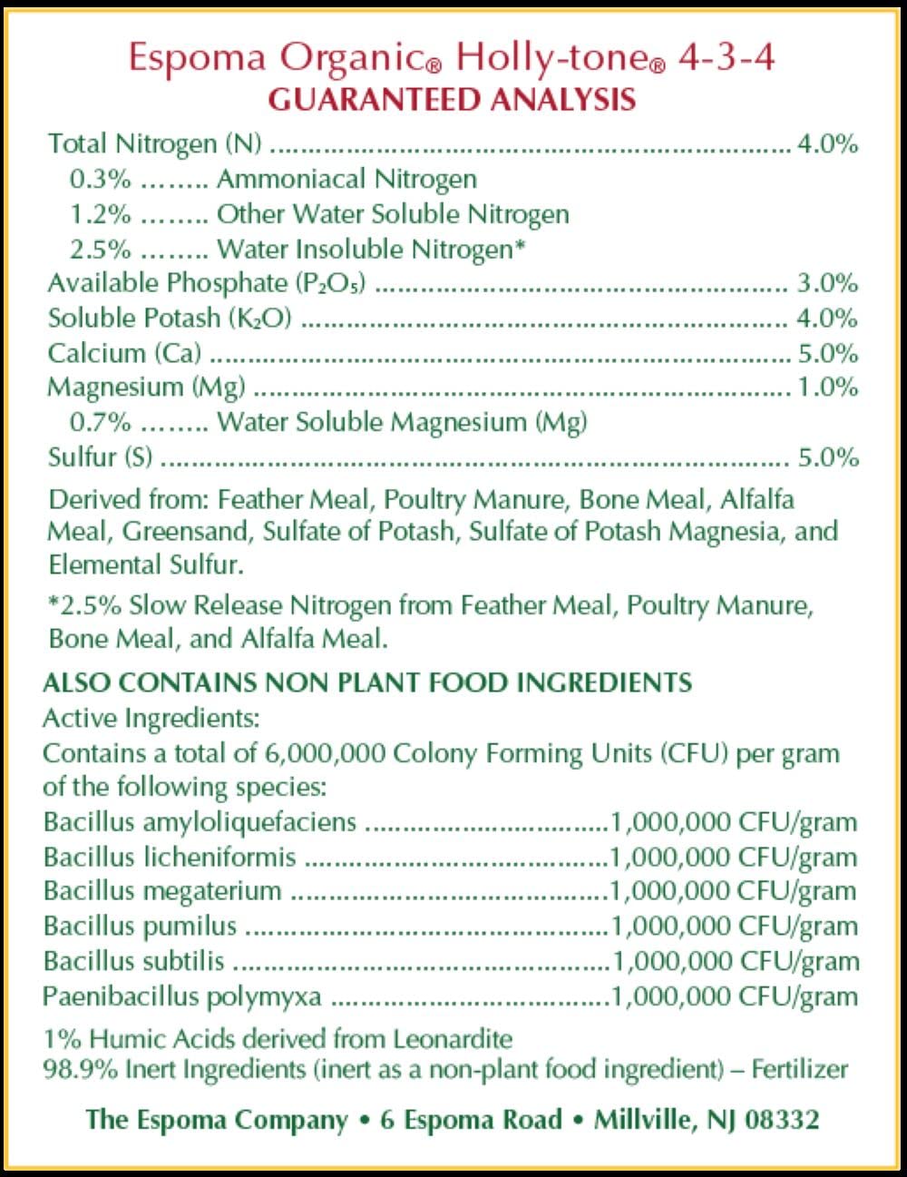 Espoma Holly-tone Organic Granules Plant Food 4 lb