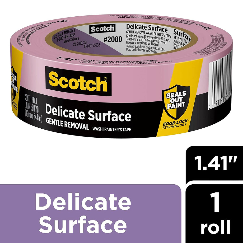 Scotch 1.41 in. W X 60 yd L Purple Medium Strength Painter's Tape 1 pk