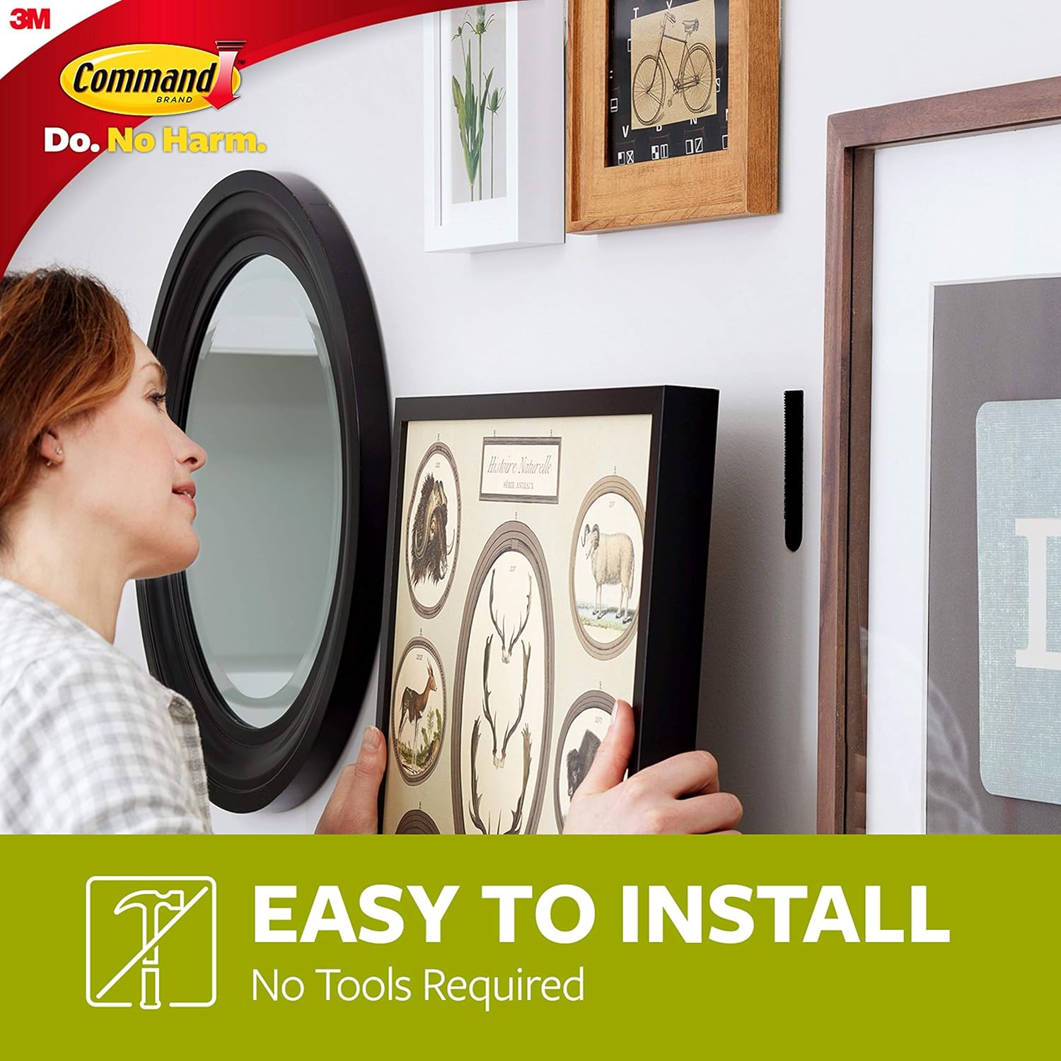 3M Command Black Medium Picture Hanging Strips 12 lb 8 pk