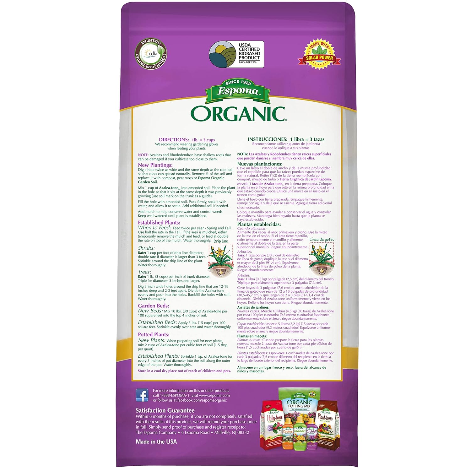 Espoma Organic Azalea-Tone 4-3-4 Plant Food 18 lb