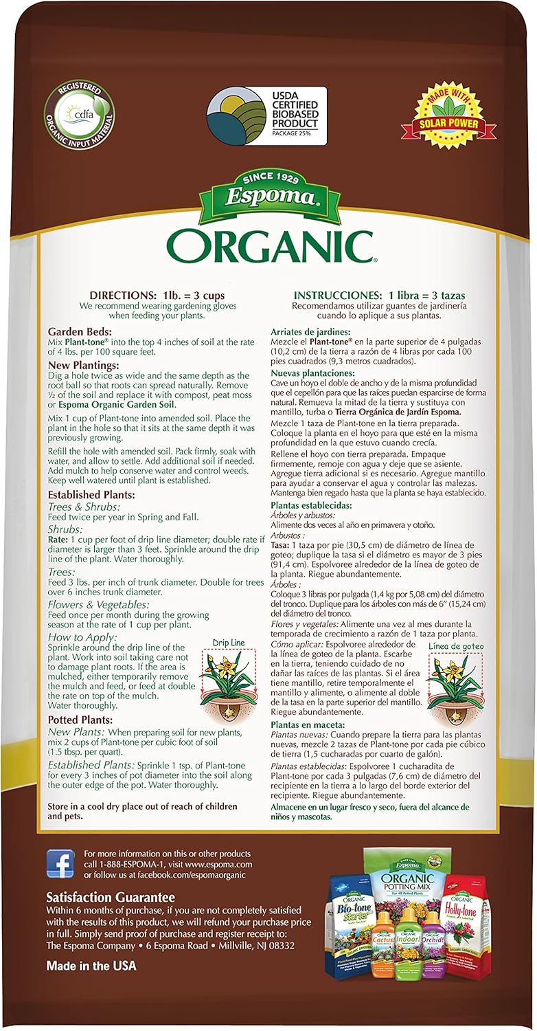 Espoma Plant-tone Organic Granules Plant Food 4 lb