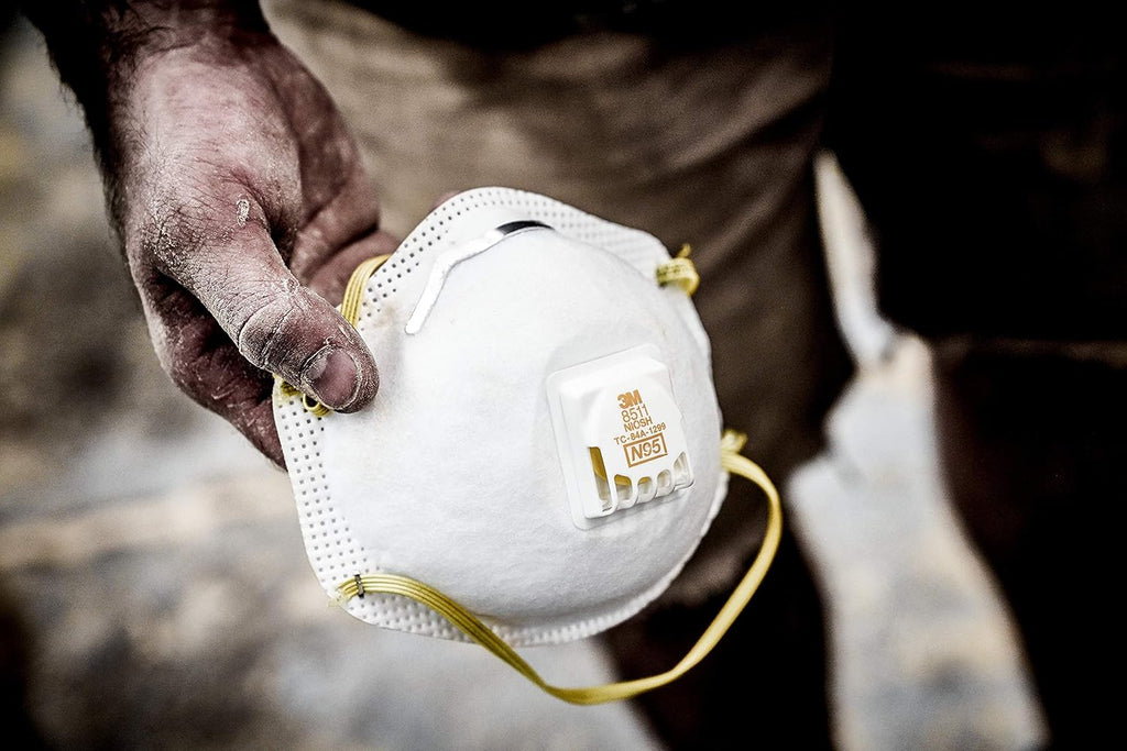 3M N95 Paint Sanding Cup Disposable Respirator Pro-Series Valved White One Size Fits All 1 pc