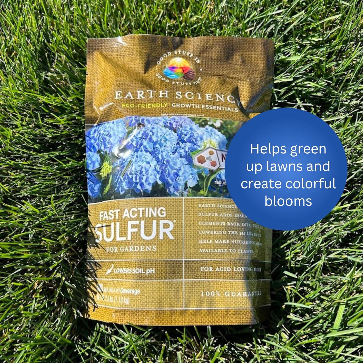 Earth Science Growth Essentials Soil Sulphur 500 sq ft 2.5 lb